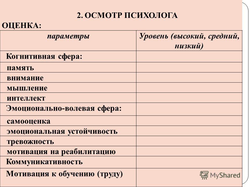 Протокол диагностики