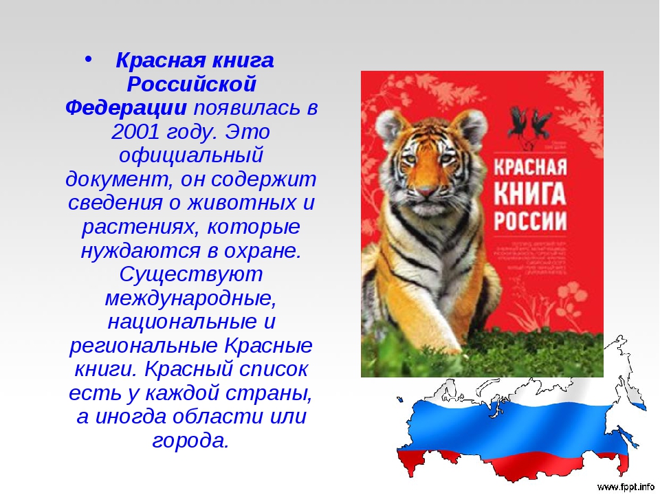 Красная книга доклад 5 класс