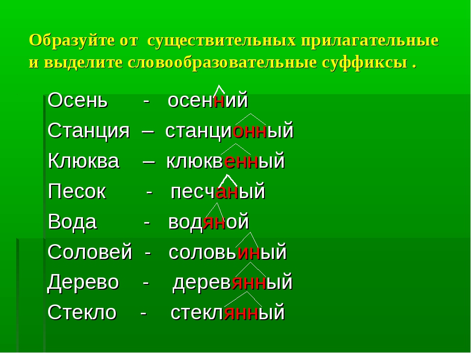 Напиши новые слова по образцу