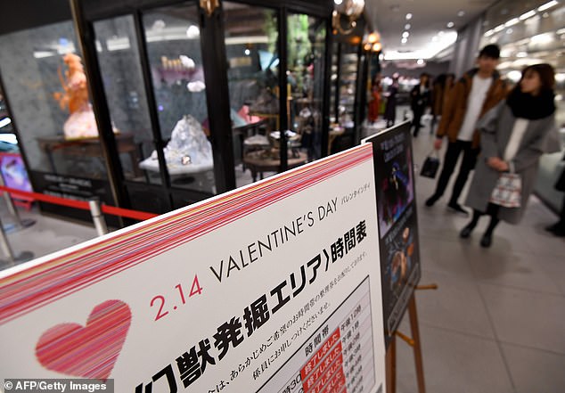 A survey showed the majority of women in Japan said they would rather spend money on themselves than buy chocolates for male co-workers