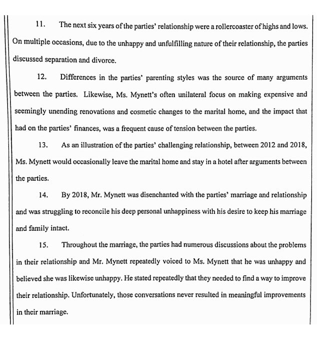 Excerpts from Tim Mynett’s new court filing claim he was deeply unhappy in his six-year marriage to Beth. But a friend of hers says he is painting a false picture and really adored her