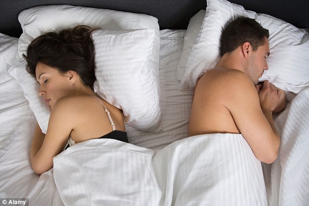 With research suggesting that the average person will turn 60 to 70 times in the night, having enough space to stretch out and not be disturbed by your partner’s movements is an important consideration (stock image)