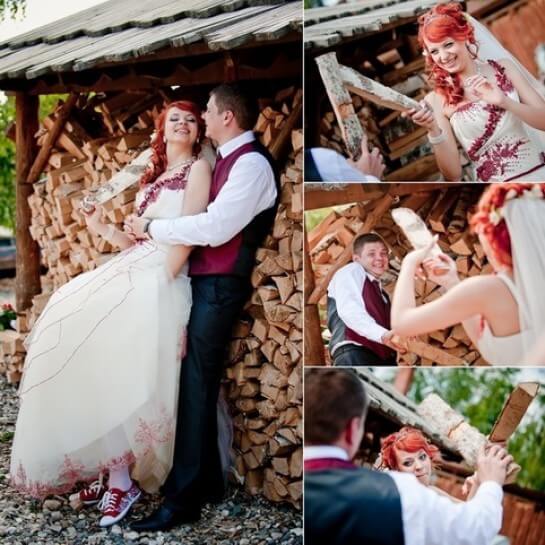 Деревянная свадьба не обходится без веселых конкурсов