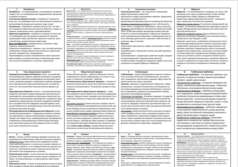 Шпаргалки для егэ по обществознанию планы