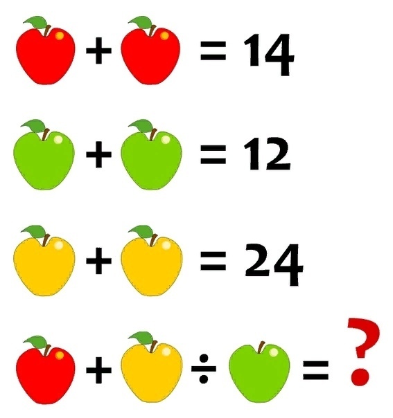 Математические примеры в картинках на логику
