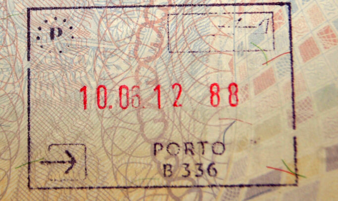 Пограничный штамп Португалии