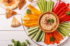 Houmous with Vegetable Crudites and Pitta Bread - Weight Loss Resources
